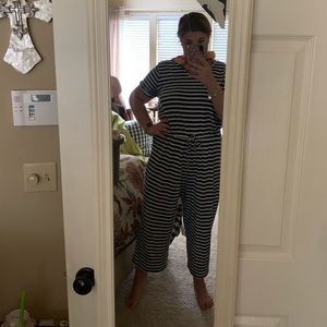 Old Navy, navy and white jumpsuit